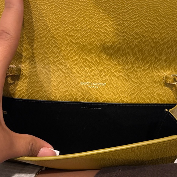 Yves Saint Laurent Mustard Gold Clutch 100%REAL - Picture 2 of 2